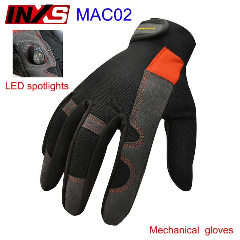 Gants de mécaniciens avec lampe de poche LED, bande MAC02, pour le travail, le soulagement des accidents, en cas d&#39;urgence: Default Title