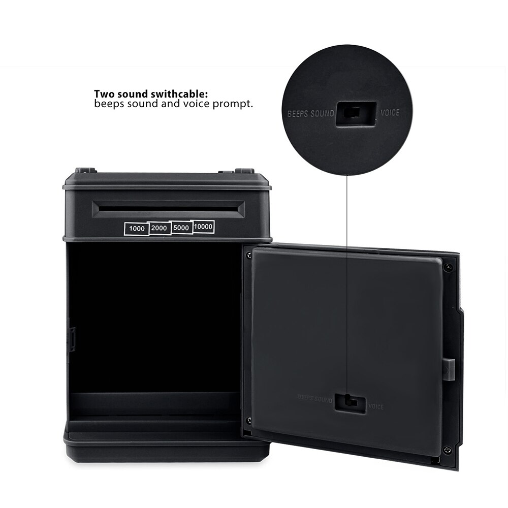 Tirelire électronique automatique avec mot de passe, coffre-fort automatique pour pièces de monnaie, dépôt de billets de banque,