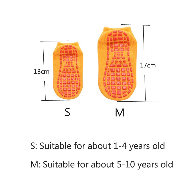 Kids Anti-Slip Sock Boy Girl Trampoline Sock Blue Black Cotton Short Socks Breathable Elasticity Sport Child Outside Foot Wear