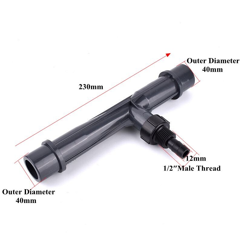1PC UPVC Wasser Auswerfer Venturi Gas-flüssigkeit Rührgerät Dünger Applikator Aquarium Aquarium Garten Bewässerung Wasser Rohr Armaturen: verrotten
