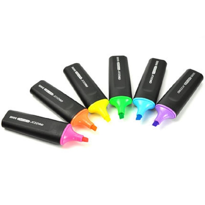 Deli stationery deli s600-Bolígrafo marcador de neón multicolor, rotulador de acuarela, rotulador oblicuo