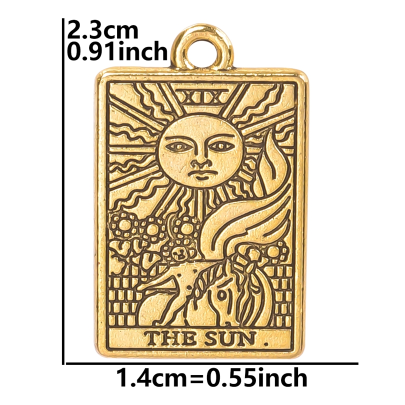 10pcs/lot Gold Plated Tarot Accessories DIY Bulk Alloy Pendant Charm for Jewelry Making Necklace Earrings DIY Material: Gold-color