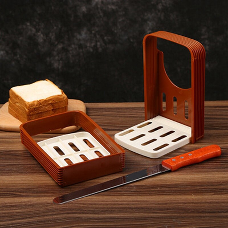 Brood Slicer Keuken Brood Toast Cutter Opvouwbare Bakken Voedsel Cutter Brood Sandwich Snijden Tool