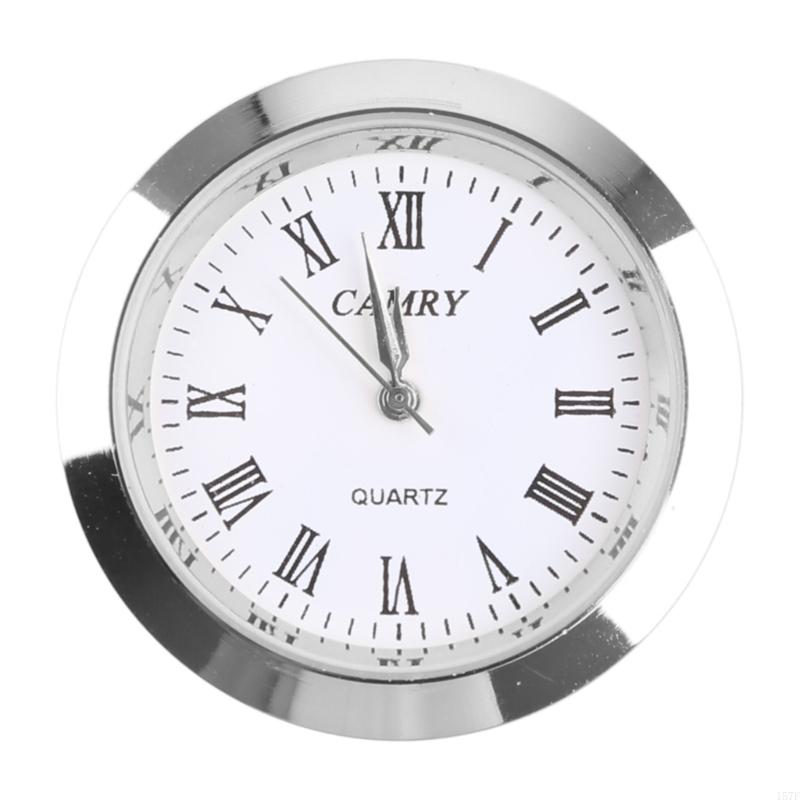 157F Reloj cuarzo Movimiento Relojes redondos para cabeza Insertar nave clásica del reloj para mujeres que usan: Plata