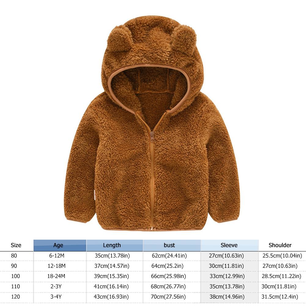 Schattige oren baby kinderjongen meisjes jassen prachtige klassieke textuur delicate winter fleece effen rits hoodies bovenkleding
