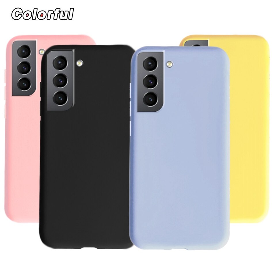 Per Samsung Galaxy S21 S21 + S21Plus 5G custodia Cover Candy giallo nero colore custodie per telefoni morbidi per Samsung S21 Plus S 21 Coque Capa