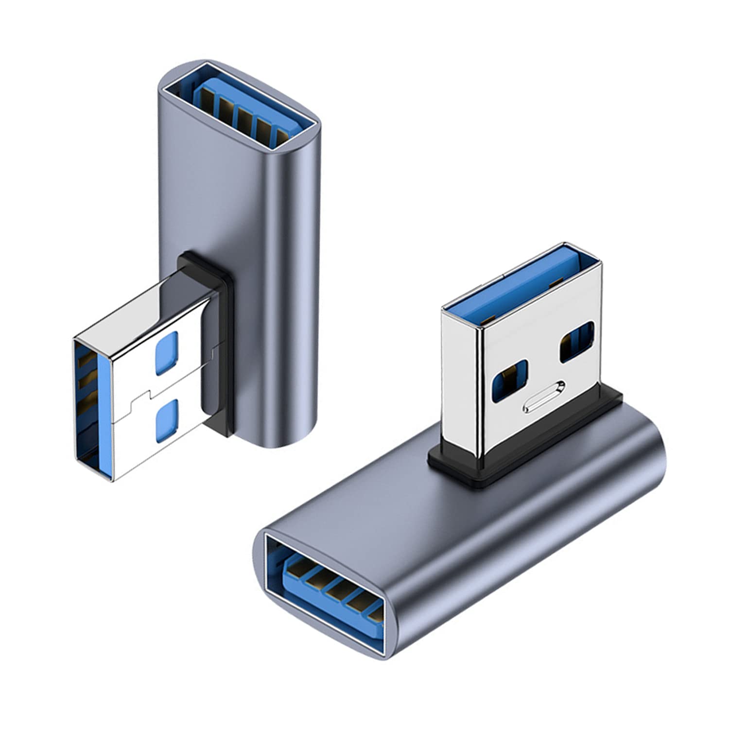 Nnbili adaptador usb 3.1 de 90 graus, 1-2 pacotes, ângulo esquerdo, usb um macho para fêmea, extensor de conversor para pc, laptop, carregador usba e muito mais: Verde