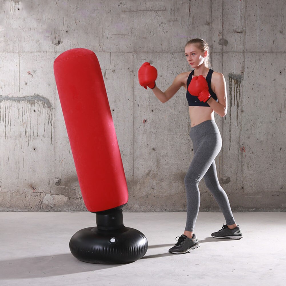 Fitness Inflatable Sandbag Boxing Column Gym Pressure Relief Target Portable PVC Bounce Back Kids Adults Free Standing Foldable