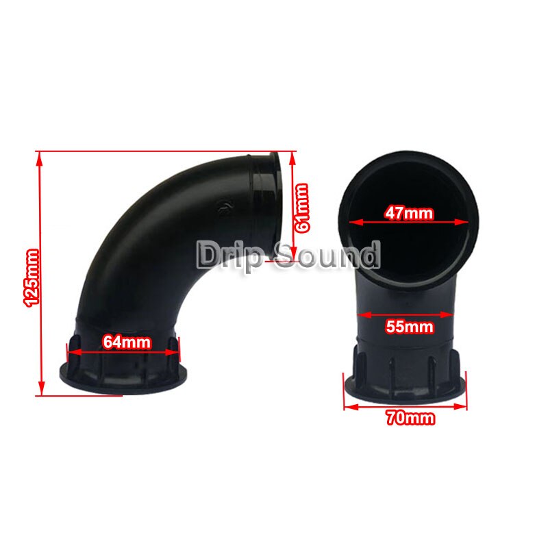 Cirkulær buet højttaler portrør subwoofer basrefleksrør bas bashøjttalerkasse portrør udluftning 50mm/64mm/79mm åbningshul: 1 stk / 64 x 125mm