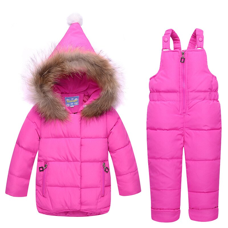 Manteau d'hiver russe pour bébé, veste à capuche, costume de neige en duvet de canard, ensembles de tenues pour filles, vêtements de neige,