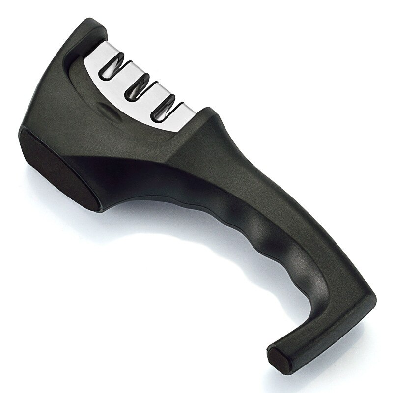 Chopping Knife Stainless Steel Full Tang Blade Wood Handle Sheath Cutting Slauughtering Meat Fish Boning Accessories Tools: Knife sharpener