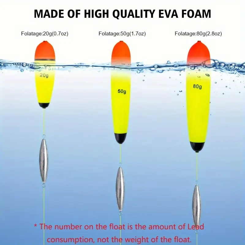 4 pz 10g-120g Schiuma Galleggiante Da Pesca Galleggiante Galleggiabilità EVA Elastico Boya Galleggiante Da Pesca Pesca Alla Roccia Bobber Flotador Peche Boia Affrontare