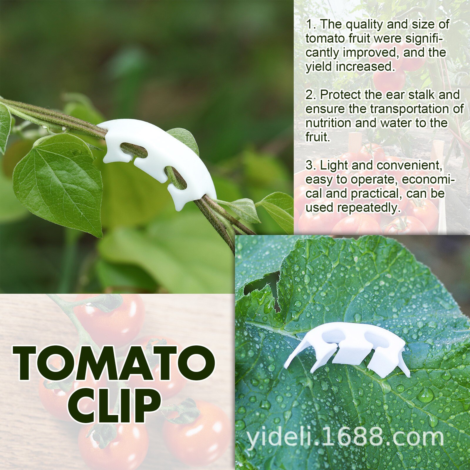 Reusable Plastic Plant Clips Supports Connects Protection Grafting Fixing Tool Gardening Supplies for Vegetable Tomato