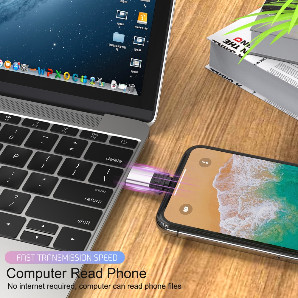 OTG pour iPhone 11 Pro XS max X 8 7 6 6s Plus 5 lecteur de carte SD + adaptateur de caméra USB au convertisseur de foudre U disque clavier souris