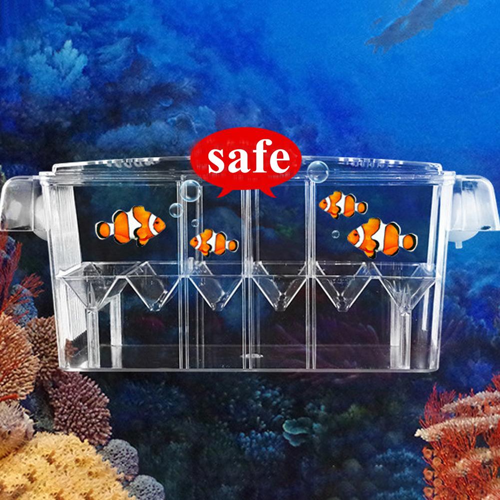 Transparent Fish Breeding Box Aquarium Hatcherys Double-deck Cage Trap Floating Isolation Tank Fry House Guppies Isolation Room