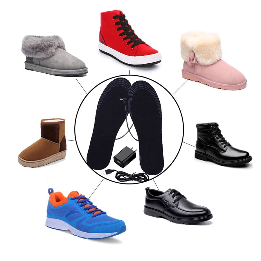 Electric Heating Inhole Outdoor USB Infrared Heating Insole Winter Flexible Electric Heating Insole Fishing Hiking