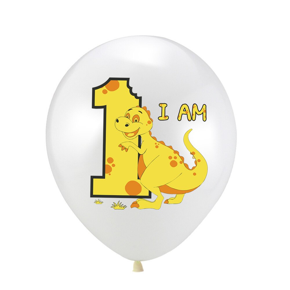 20Ps Mooie Dinosaurus Patroon Latex Ballonnen Afdrukken Ballonnen Ornamenten Set Verjaardagsfeestje Levert Layout Decoratio