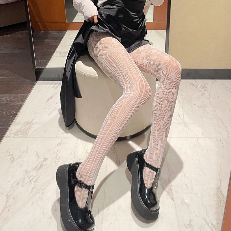 Lolita Kousen Harajuku Stijl Visnet Panty Verschillende Patroon Club Wear Party Panty Sexy Ondergoed Cosplay Gothic Kostuum