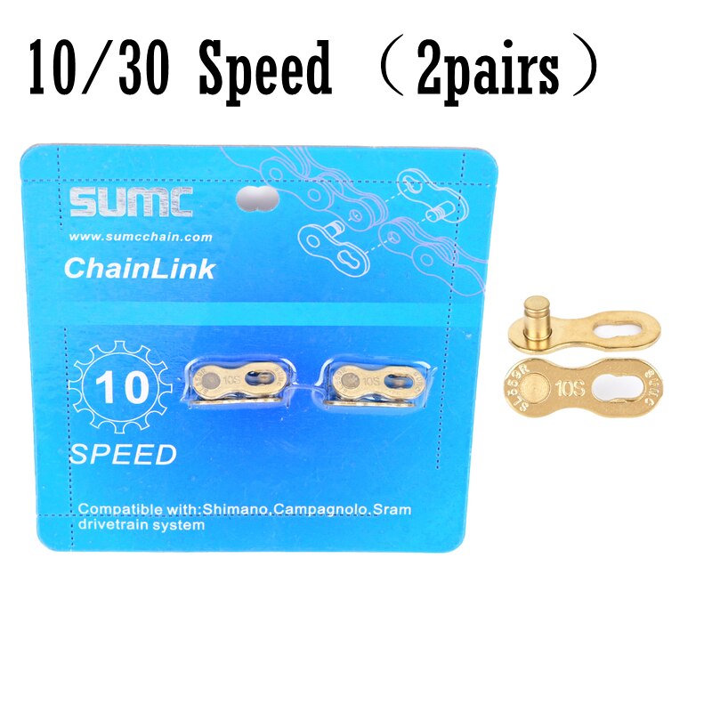 SUMC Bicycle Chain Missing Link Magic buckle 11 12 speed silver gold Chain Link 6/7/8s 9s 10s 11s 12S bicycle quick magic button: light green