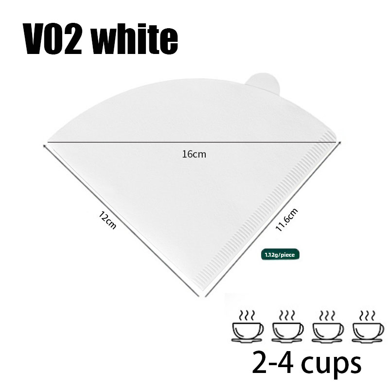 100 Stuks Wegwerp Papier Koffie Filter 1-4 Kopjes Houtpulp Drip Papier Kegel Koffie Zeef Zak Giet over Huishoudelijke Accessoires: Blauw