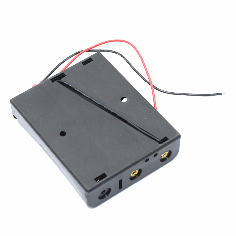 Zwarte plastic 1x 2x 3x 4x 18650 batterijhouder 1 2 3 4 sleuf doe-het-zelf batterijclip met draadaansluiting pin