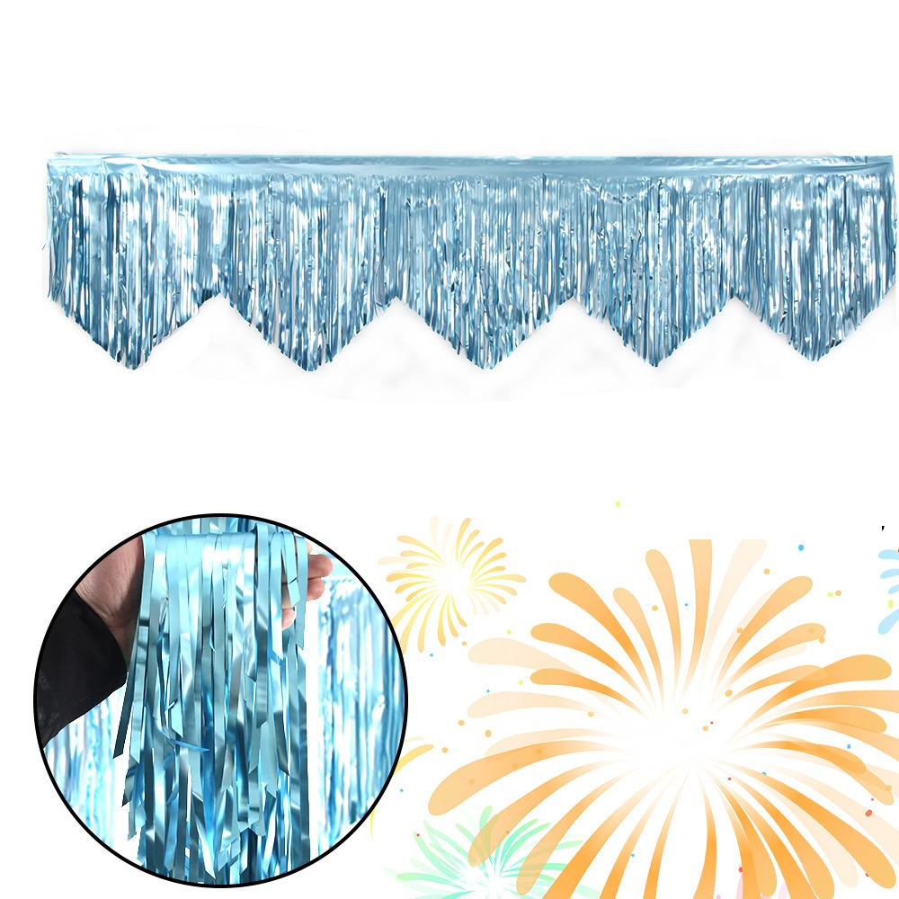 3 uds 50x200cm cortina de seda de lluvia ondulada PET cortina de lluvia decorativa con purpurina exquisita cortinas de fondo para decoración del hogar: Amarillo fluorescente