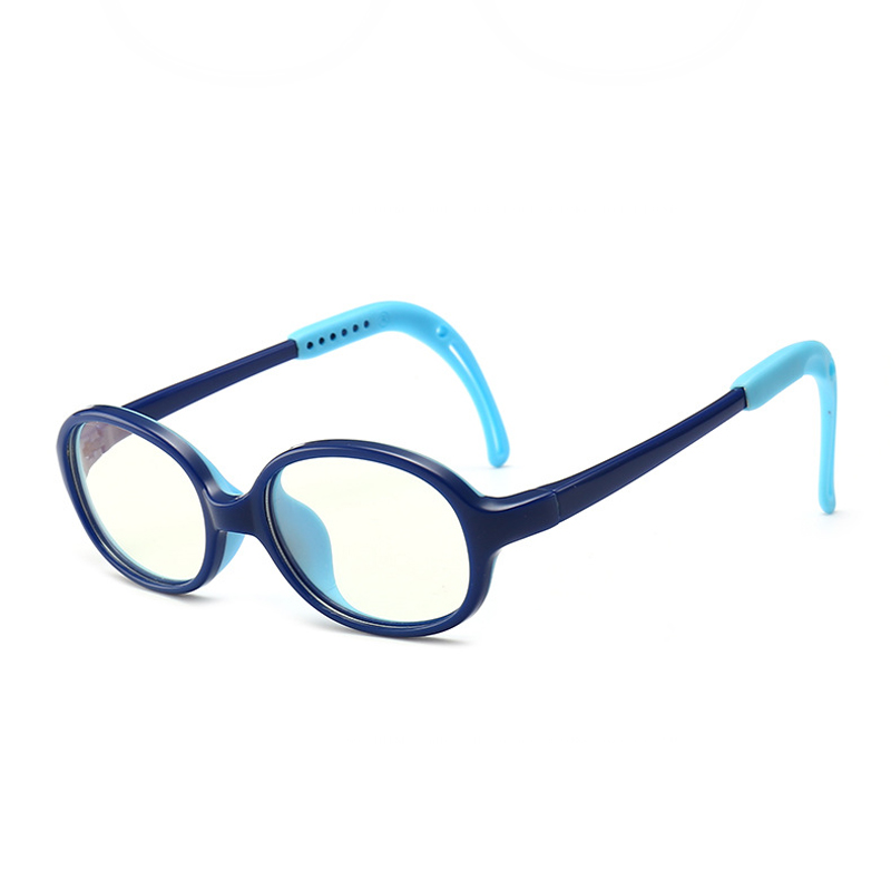 Iboode, nuevas gafas de protección contra luz azul para niños, espejo de cristal redondo de rayos lisos para niño y niña, armazón de gafas para ordenador, gafas ópticas claras, bonitas para niños: T7