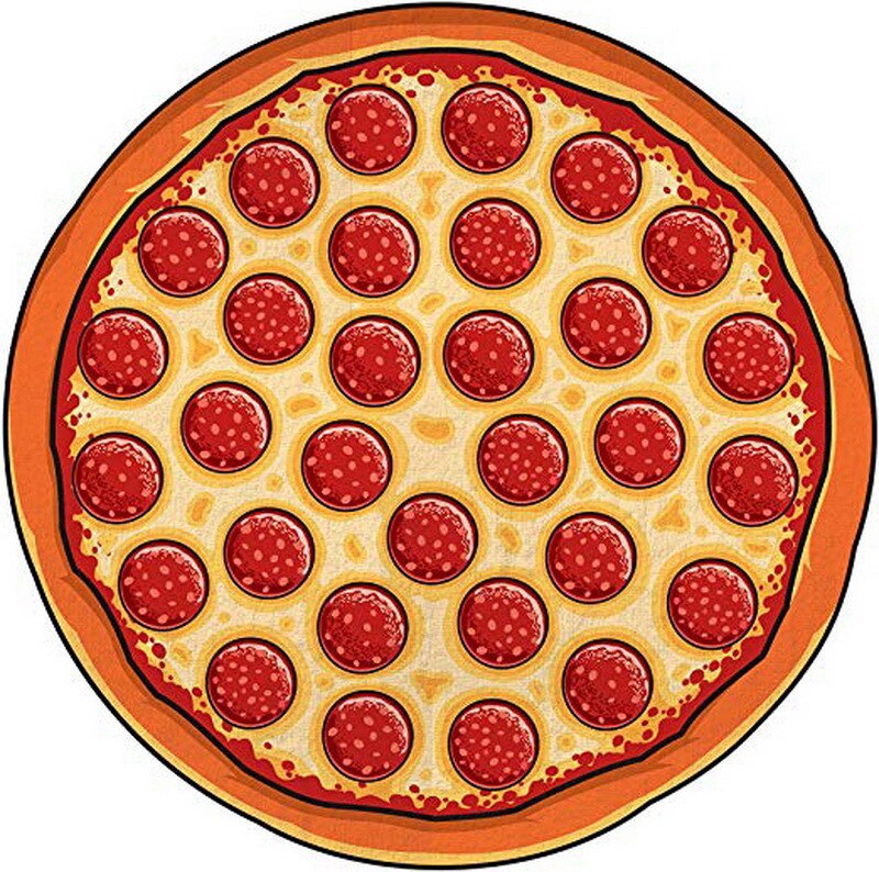 Zachte Warme Flanel Pizza Deken 180Cm Ronde Vorm Donut Hamburger Vliegtuig Reizen Draagbare Wearable Zomer Gooi Deken: 5-5 / diameter-180cm
