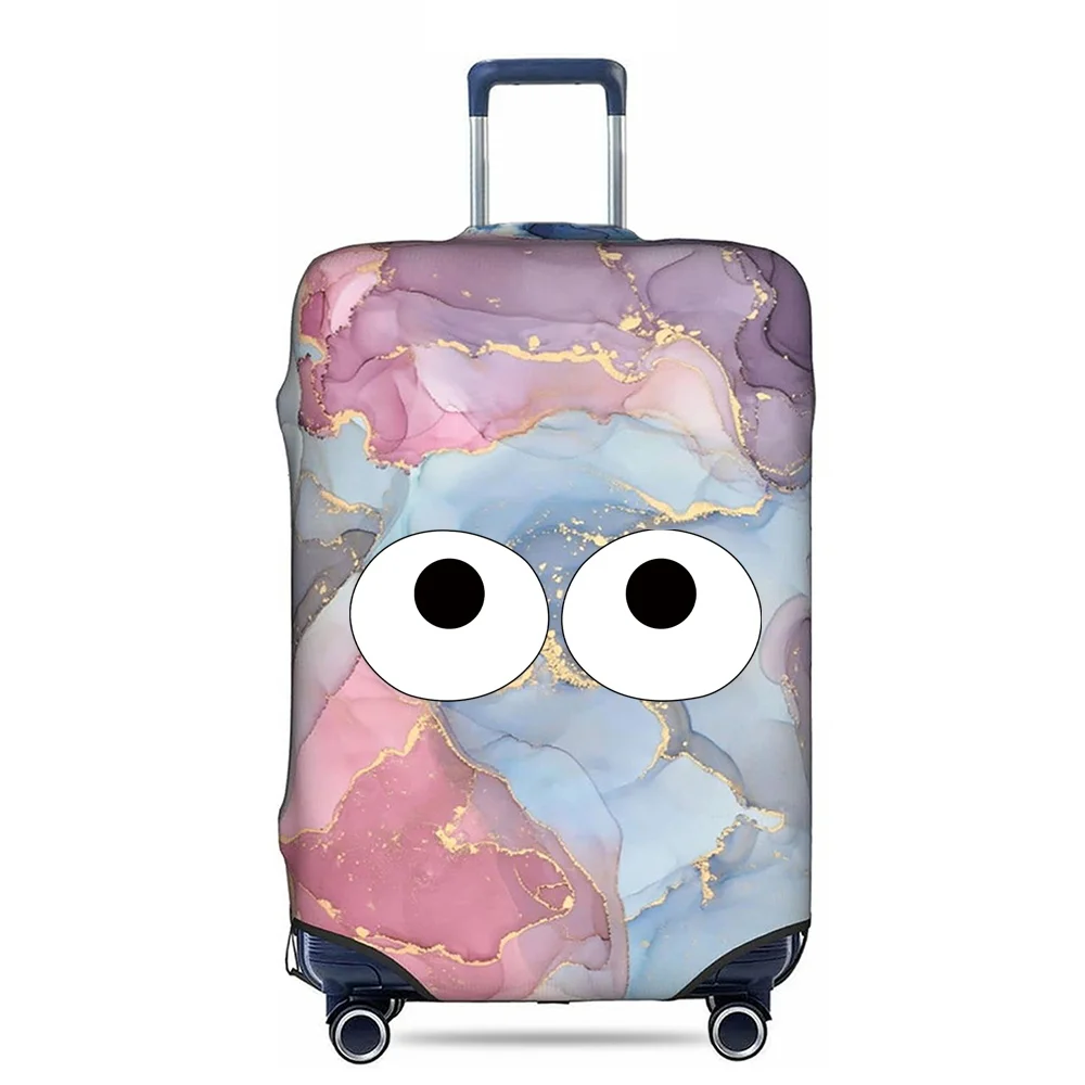 Travel Suitcase Protective Cover Luggage Protective Cover Cute Printing Suitable for 18-28 Inch Suitcases: XL / black