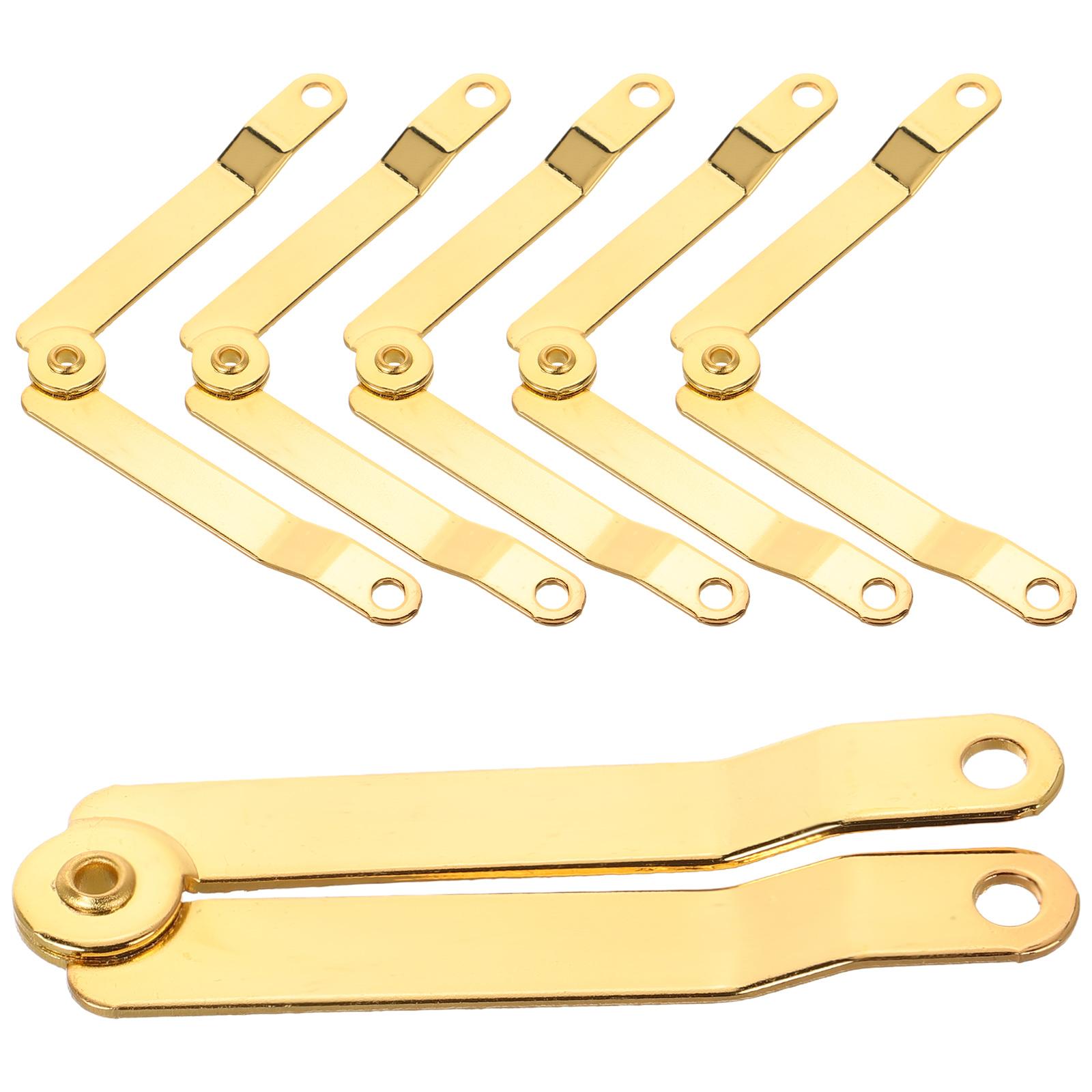 Bisagras para cajas de madera, tapa de soporte de , bisagra de caída en el pecho, caja de joyería de juguete de hierro con bloqueo, bisagras de caja de madera, 6 uds.