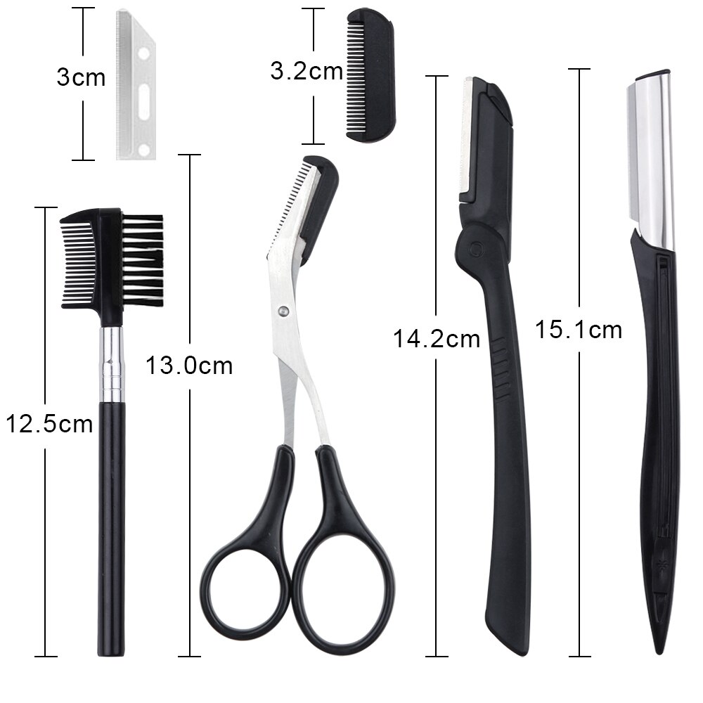 4/6/8/11Pcs Eyebrow Cutters Set Eye Brow Trimmer Scissors Face Shaver Hair Removal Razor Woman Eyebrow Shaper Makeup Tools