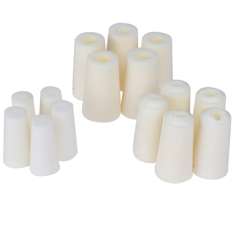 Tapón de silicona para tubo de ensayo de laboratorio, tapón de vino, orificio de válvula de cierre cerrado, 5 uds.