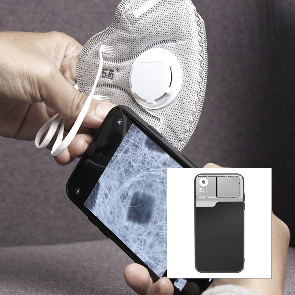 Mobiele Telefoon Microscoop Voor Iphone 12/Pro/Pro Max Beschermende Frame Hd Camera Led Lichtgeleider Aluminium Accessoires