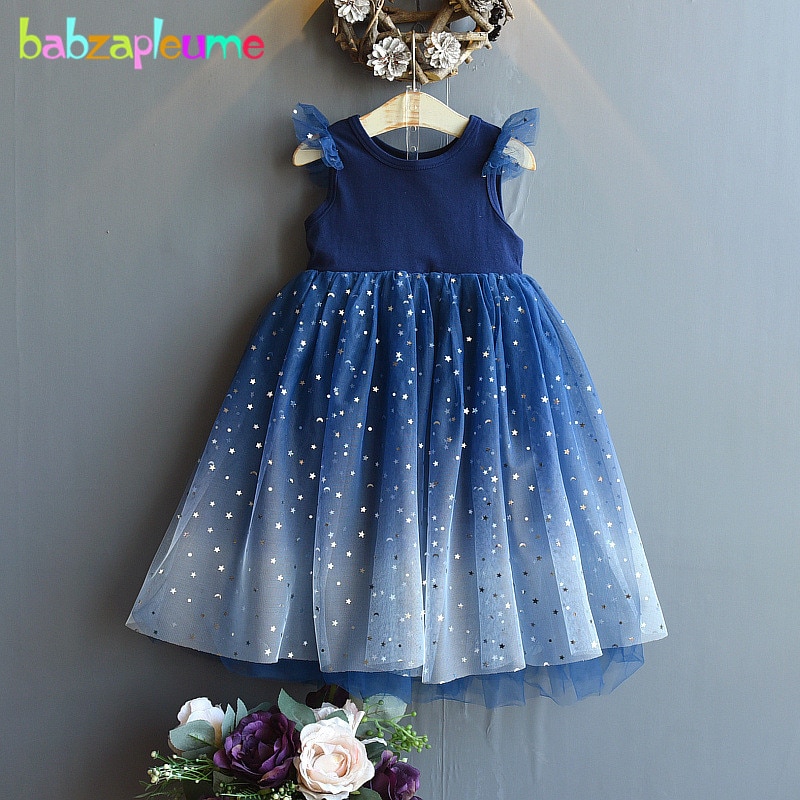 2-6Years Zomer Kleding Peuter Jurken Voor Baby Meisjes Kant Mesh Mouwloze Prinses Feestjurk Kinderen Kleding 1898
