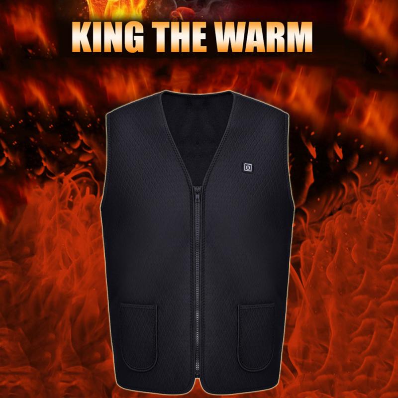 USB Infrarood Verwarming Vest Jas Mannen Vrouwen Outdoor Winter Flexibele Elektrische Thermische Kleding Vest Voor Sport Wandelen