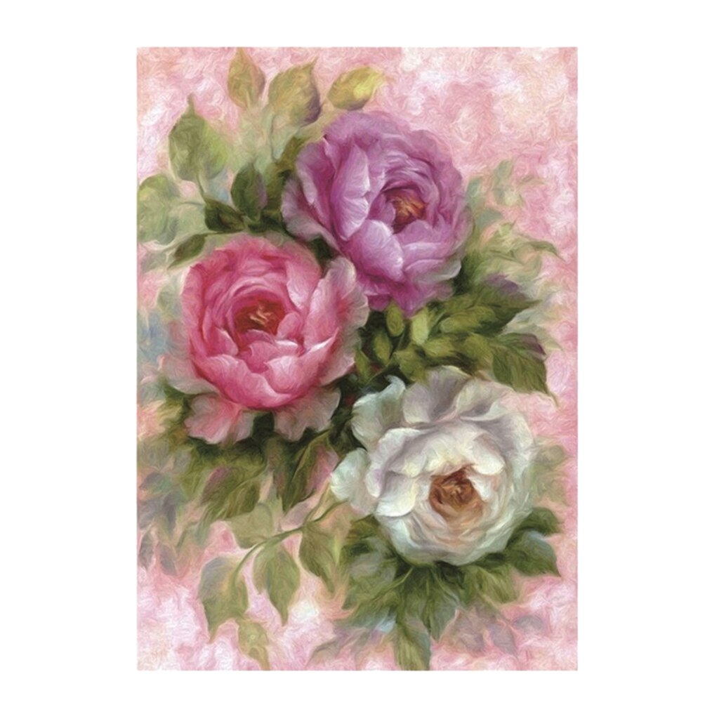 DIY Diamond Painting Cross Stitch Embroidery Picture Home Decor: Flower