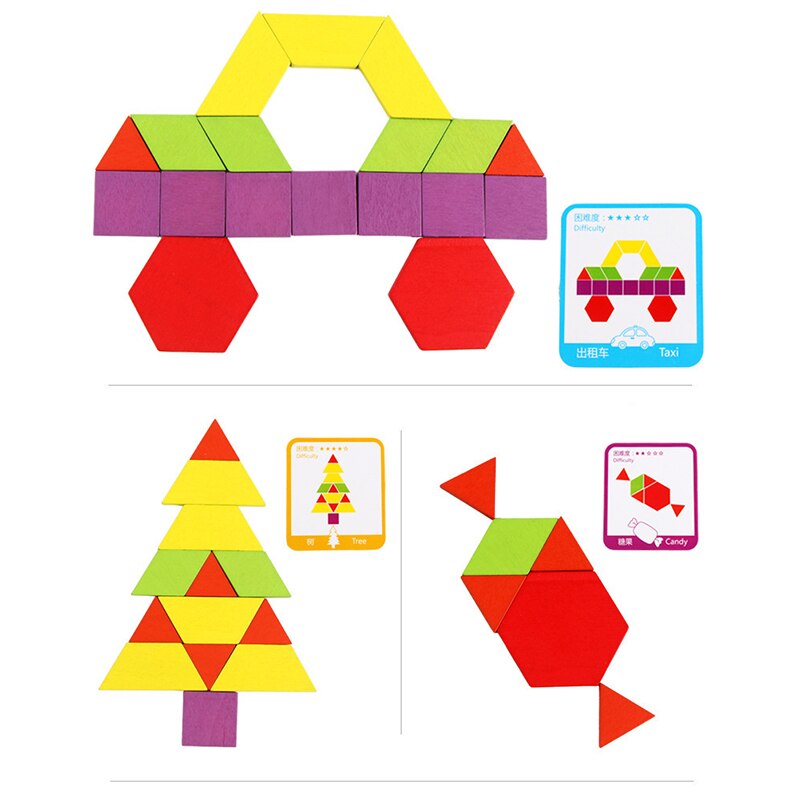 puzzle per bambini impostato Colorato Educazione Del bambino di Legno Giocattoli per Bambini di Apprendimento Giocattoli di Sviluppo 155 Blocchi