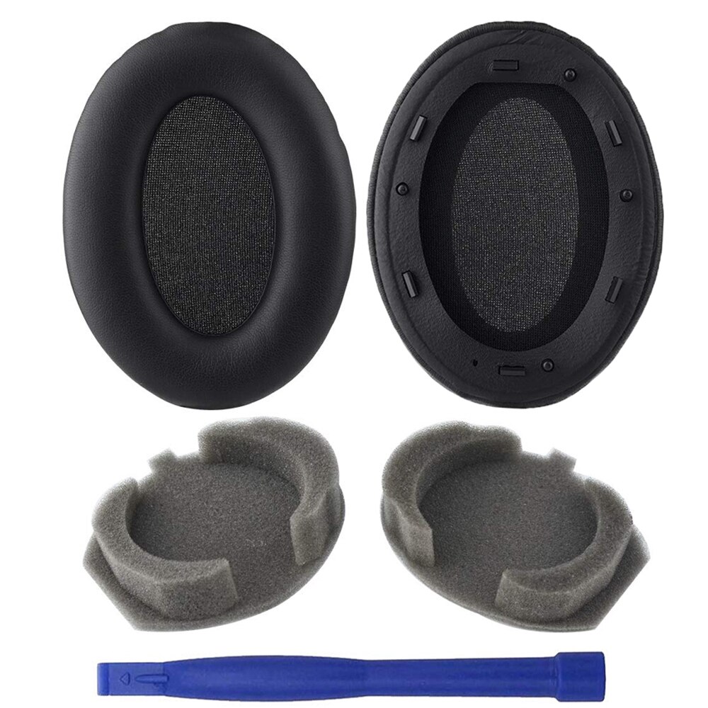 Replacement Earpads Memory Foam Ear Pads Cushion Parts For Sony WH-1000XM3 Wireless Noise Cancelling Headphones: Black
