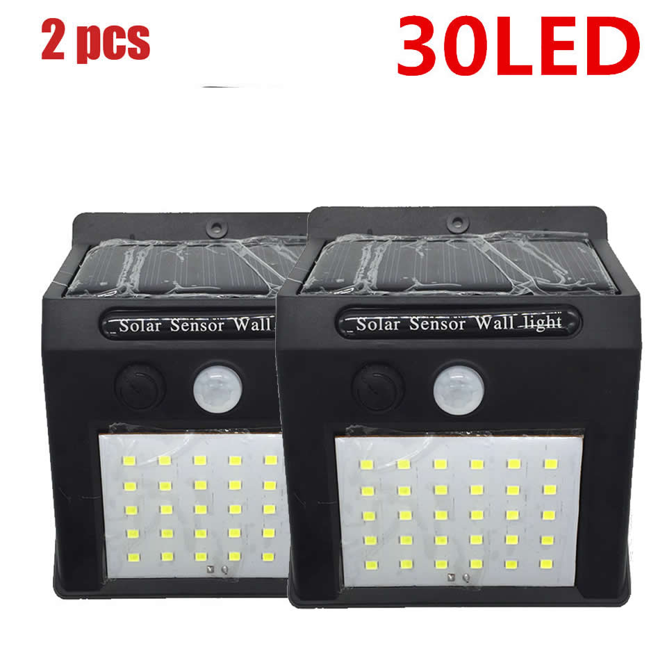 1-4PCS Super Bright Solar Lights LED Solar Power Outdoor Motion Sensor Light,LED on Both Side Waterproof for Deck,Yard,Garden,Pa: inseperable 30led-2