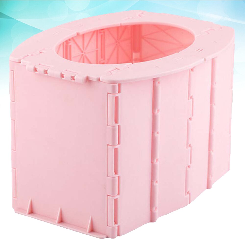 1Pc Baby Reizen Wc Draagbare Opvouwbare Closestool Auto Wc Draagbare Wc Praktische Toilet Voor Baby Infant Kids (Roze)