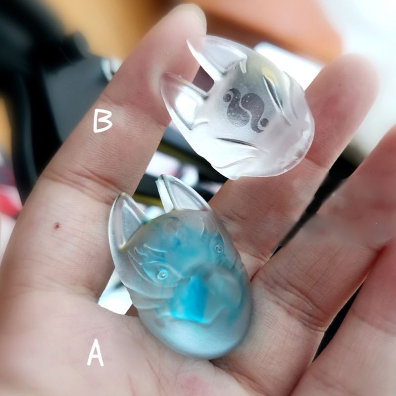 DIY, Molde de resina de silicona para mascarilla de zorros flexibles, accesorios de fabricación de joyería, molde de arcilla polimérica para álbumes de recortes de resina