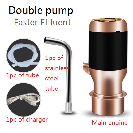 Automatisk vattenpump elektrisk pump för vatten på flaska usb laddad elektrisk vattenpump svart röd mässing färg: Lyxig mässing