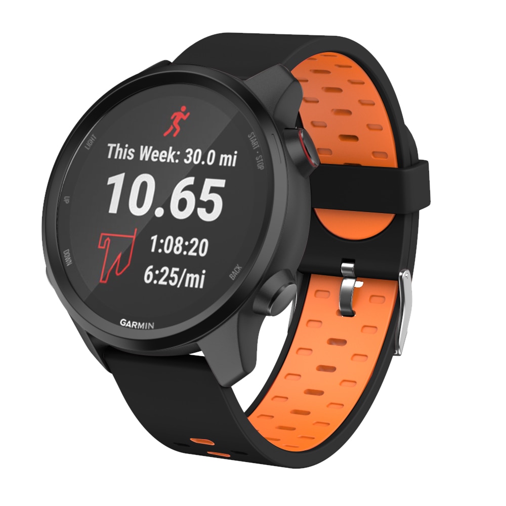 Correa de silicona para relojes Garmin Forerunner, repuesto de correa deportiva de 20mm para relojes Garmin Forerunner 245 245M 645 Vivoactive 3 Venu, pulsera inteligente de silicona