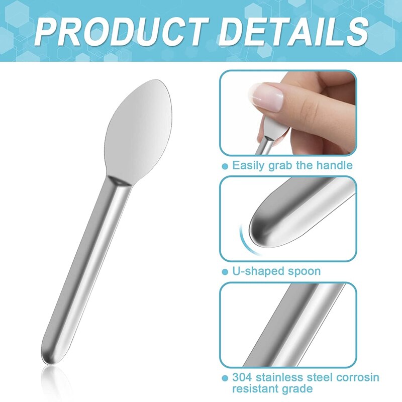 Practical Capsule Filling Spatula 10PCS Stainless Steel Lab Spoon Mini Scoop For Fast Gel Cap Capsule Filling Pill Filler Machin