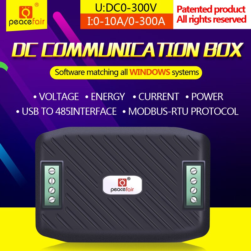 Laatste DC 0-300V Watt Meter RS485 Doos Spanning Stroom Kwh Energie Power Meter Ammeter Voltmeter Meter met 200A shunt