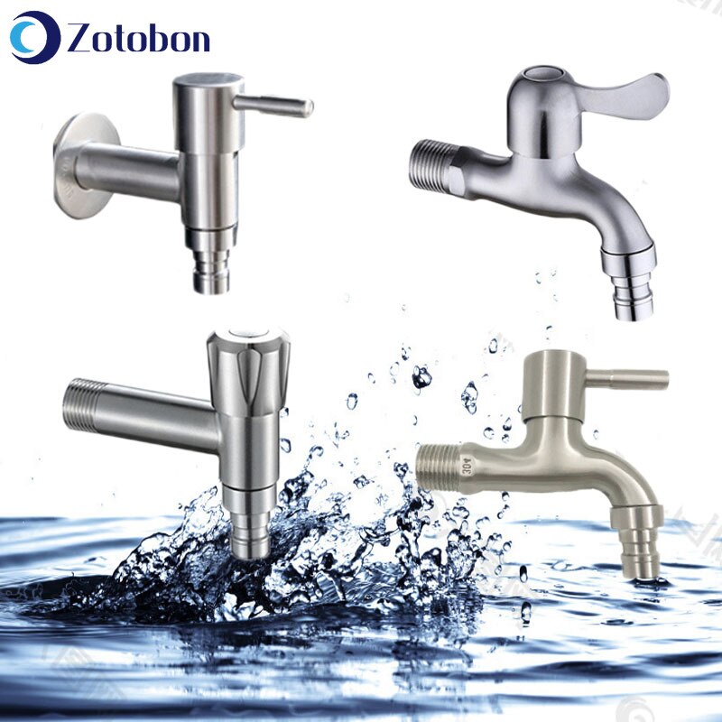 ZOTOBON Convenient Washing Machine Faucet Brass Tap Chrome Plated Water Outlet Kitchen Bathroom Bidet Faucet Fast on Faucets M11