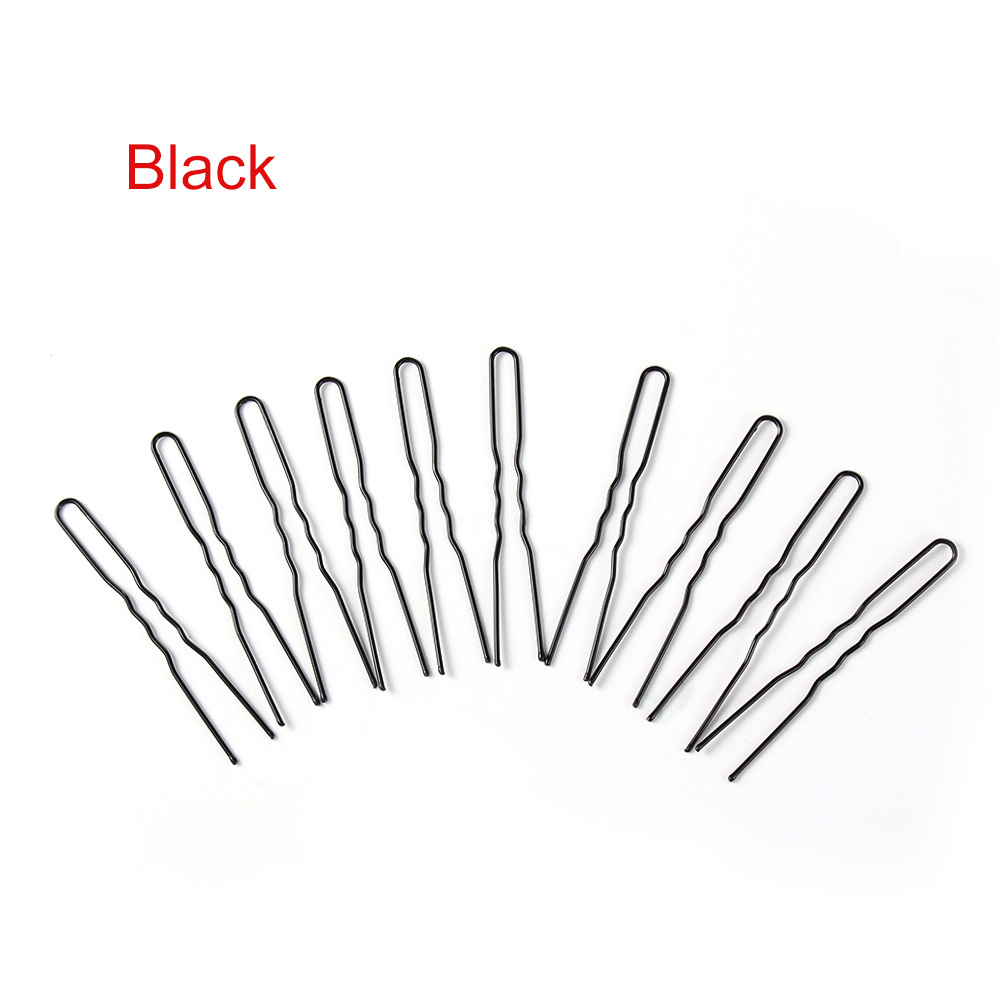 Kralen Magic Hair Kam Elastische Dubbele Kam Haarspeld Handgemaakte Stretch Haar Clip Diy Plastic Styling Tool Voor Vrouwen: 20pcs black