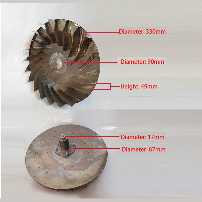 Centrifugaal Ventilator Blades Vervanging Aluminium Waaier Fans Rvs Waaier Centrifugaal Waaier Fan Rotorbladen