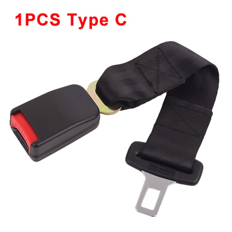 Universal Seat Belt Cover Car Safety Belt Extender 3 Size Seat Belt Extension Plug Buckle Seatbelt Clip Auto Accessories: 1Pcs Type C