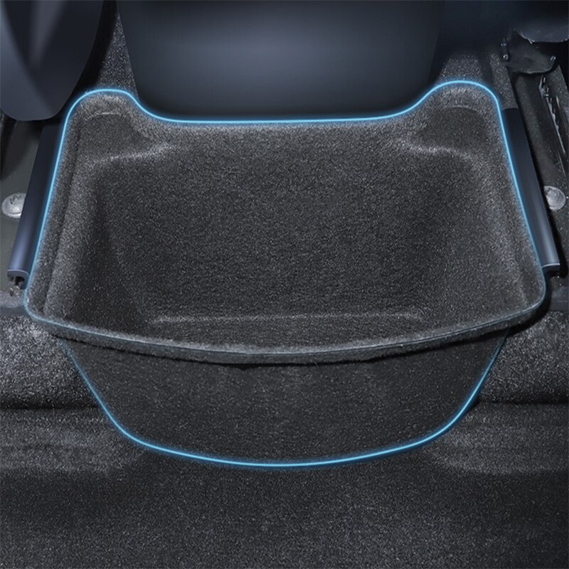 Jawjut Prullenbak, compatibel met nieuwe Tesla Model 3 Highland 2024 2025, vuilnisbak accessoires, zijdeur opbergdoos organizer, zwart, 2 stuks